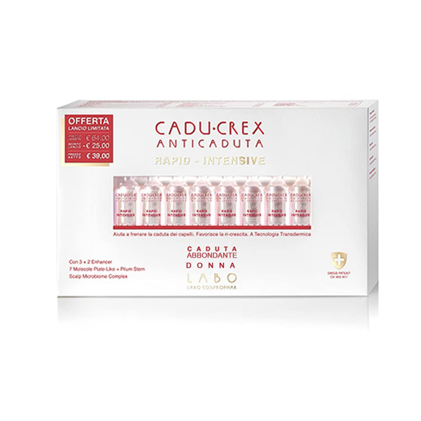 Crescina Cadu-Crex RAPID-INTENSIVE Advanced Hair Loss Woman Hair Growth 20 Vials