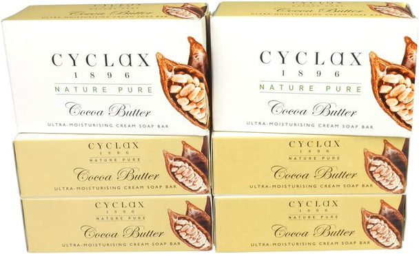 Cyclax Nature Pure Cocoa Butter Ultra Moisturising Soap 90g (Pack of 6)