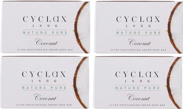 Cyclax Coconut Ultra Moisturising Cream Soap Bar 90g 4 Bars