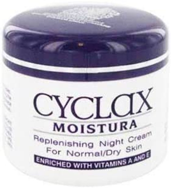 TWO PACKS of Cyclax Moistura Replenishing Night Cream For Normal/Dry Skin 50g