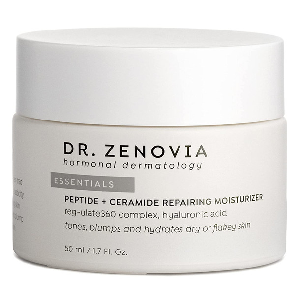 Dr. Zenovia Hormonal Dermatology Peptide + Ceramide Repairing Moisturizer - Moisturizing Face Cream With Hyaluronic Acid - Face Moisturizer for Women