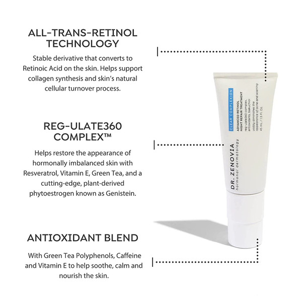 Dr. Zenovia Advanced Retinol Night Repair Treatment- Retinol Serum For Face - Retinol Cream
