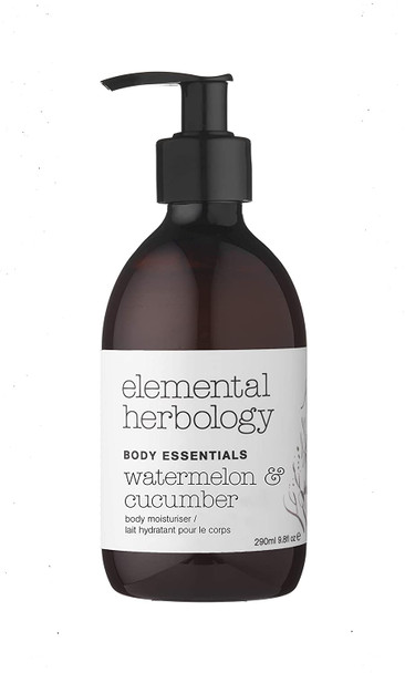 Elemental Herbology Watermelon & Cucumber Body Cream, 9.8 fl.oz.- Lightweight and non-greasy, nourishing botanicals