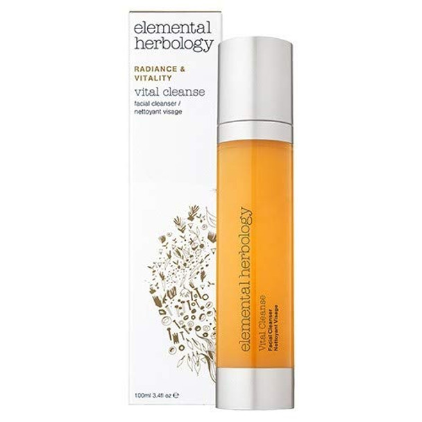 Elemental Herbology- Vital Cleanse Gel Cleanser, 3.4 Fl Oz- A brightening and purifying daily cleanser to dramatically improve skins texture, tone and radiance.