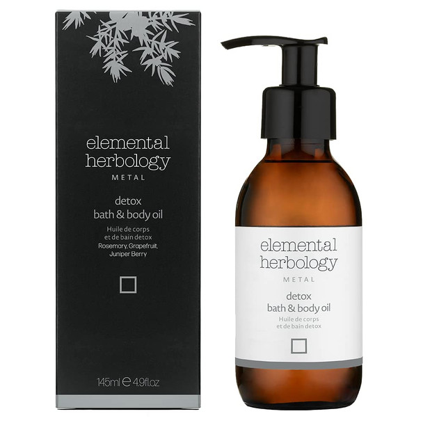 Elemental Herbology Detox Bath & Body Oil, 5.0 Fl Oz- Dual-purpose Bath Oil or Body Oil, stimulates and purifies