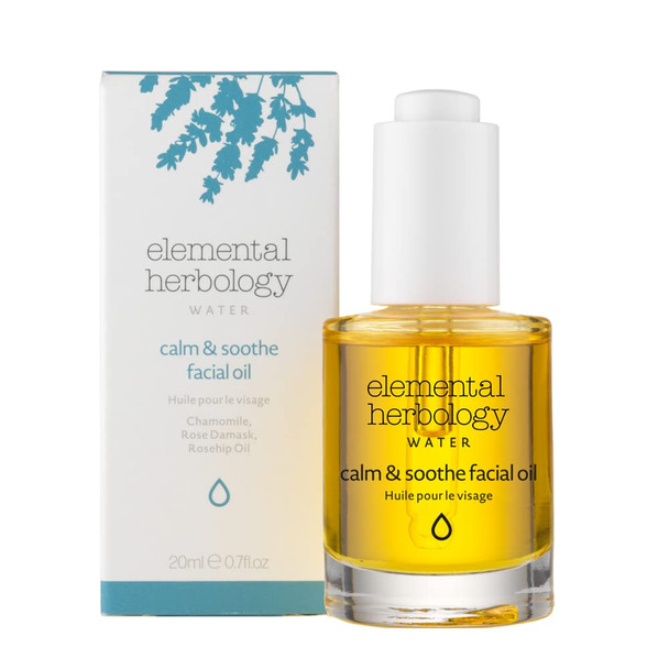 Elemental Herbology Calm & Soothe Facial Oil, 0.70 Fl Oz- Natural oils nurture, calm redness and hydrate dry skin