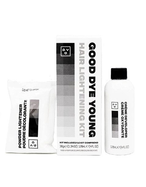 Good Dye Young Hair Lightener Kit with Dust Free Powder Lightener and 25 Volume Developer - Moisturizing Bleaching Kit - Vegan Hair Bleach (4 oz.)