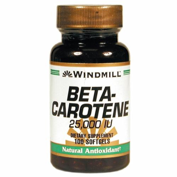 Beta Carotene 100 Softgels By Windmill Health Products