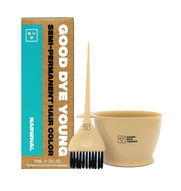 Good Dye Young Perm Dye (Narwhal) and Hair Dye Brush Kit