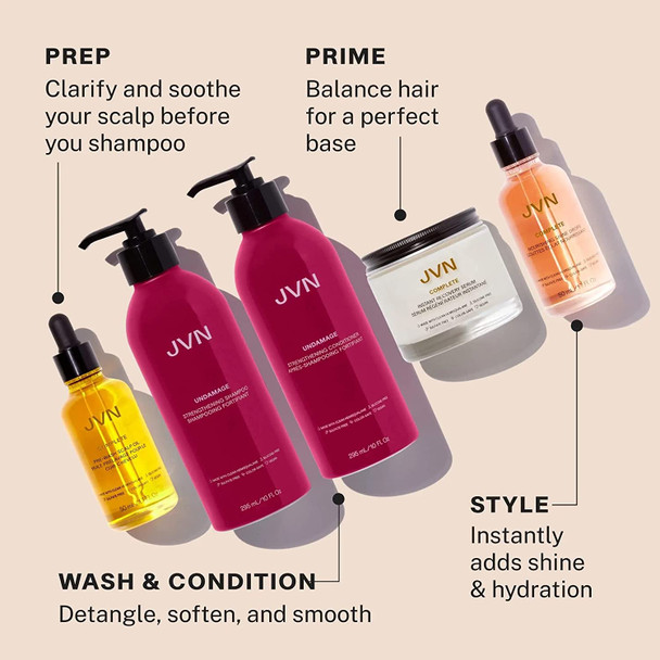 JVN | Hair Repair Routine | Help repair damage to heat, chemical, & color treated hair | Full Size Bundle