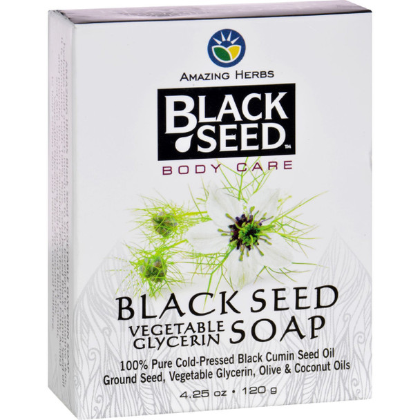 Amazing Herbs Black Seed Vegetable Glycerin Soap 4.25 Oz