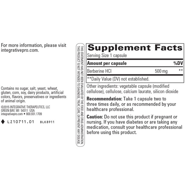 Berberine 500mg 60 Count - Integrative Therapeutics