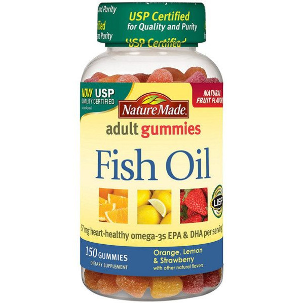 Nature Made Adult Gummies Fish Oil Gummies, Assorted Flavors 150 ea (1 Pack)
