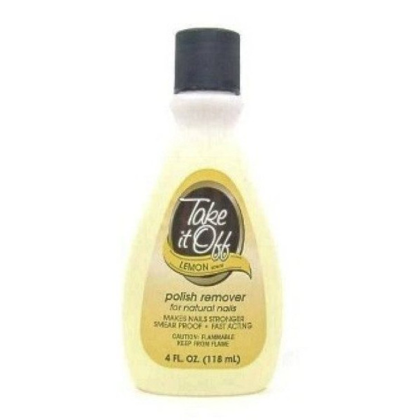 TAKE-OFF Nail Polish Remover Lemon 4 oz (1 Pack)