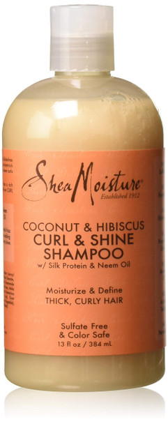 SheaMoisture Organic Coconut & Hibicus Curl & Shine Shampoo, 384Ml