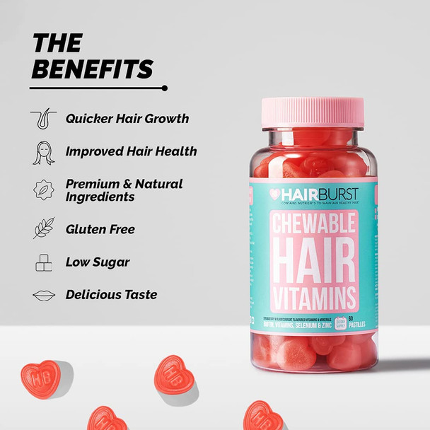 HAIRBURST Shampoo, Conditioner & Chewable Vitamin Bundle All Natural Hair Growth For Longer, Stronger Hair