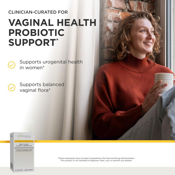 Integrative Therapeutics Pro Flora Women’s Probiotic  Vaginal Health Probiotic  Supports Urogenital Health in Women Convenient Daily Use  30 Capsules (30 Capsules)