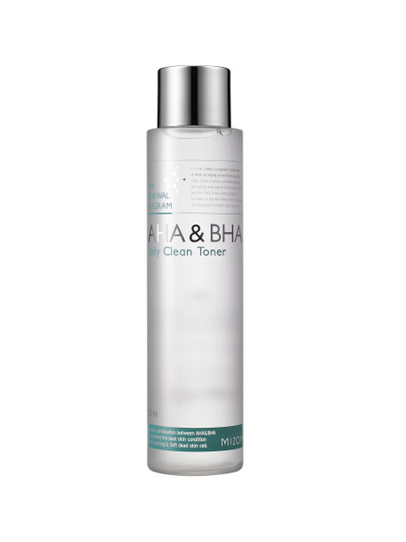 Mizon AHA&BHA Daily Clean Toner 5.07 fl oz, Daily Peeling Toner, Smooth Skin Texture, Removes Skin Wastes in Pores