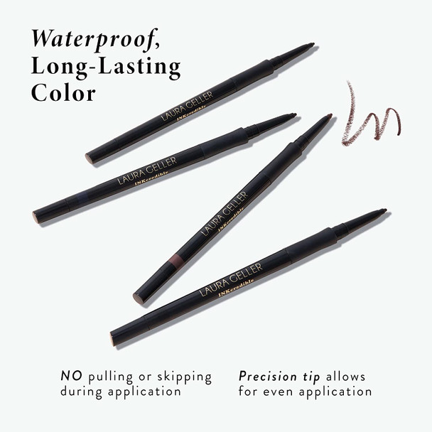 LAURA GELLER NEW YORK Inkcredible Precise Gel Waterproof Smudge-proof Eyeliner Pencil with Built in Sharpener, Deep Purple