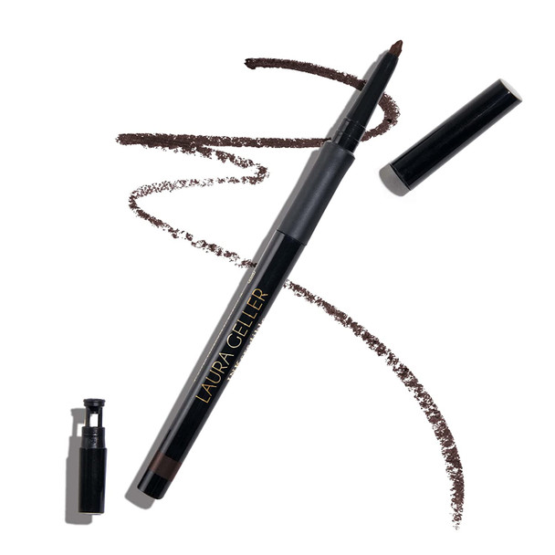 LAURA GELLER NEW YORK Inkcredible Precise Gel Waterproof Smudge-proof Eyeliner Pencil with Built in Sharpener, Brown Sugar