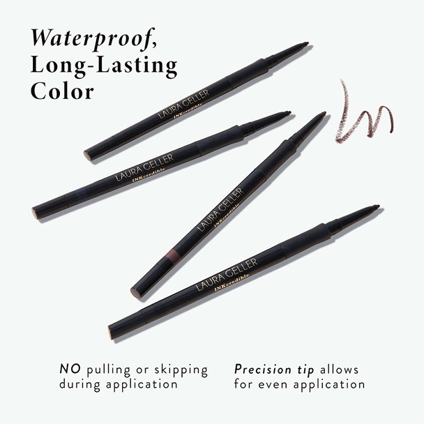 LAURA GELLER NEW YORK Inkcredible Precise Gel Waterproof Smudge-proof Eyeliner Pencil with Built in Sharpener, After Midnight