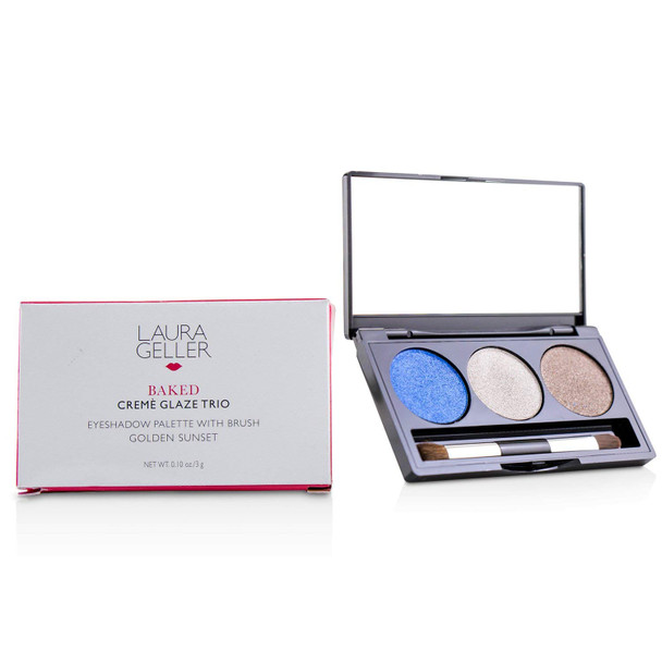 Laura Geller - Baked Cream Glaze Trio Eyshadow Palette With Brush - # Sandy Lagoon(3g/0.1oz)