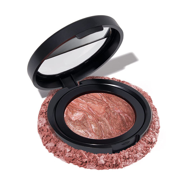 LAURA GELLER NEW YORK Baked Blush-n-Brighten Marbleized Blush - Sunswept and Angled Blush Brush Bundle