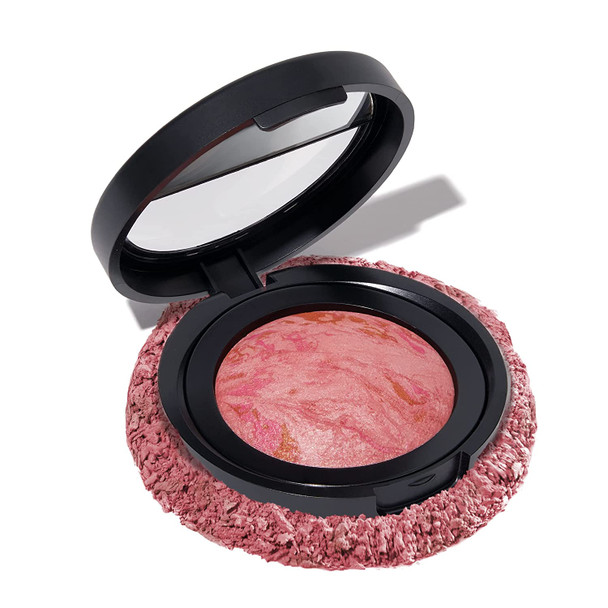 LAURA GELLER NEW YORK Baked Blush-n-Brighten Marbleized Blush - Pink Buttercream and Angled Blush Brush Bundle