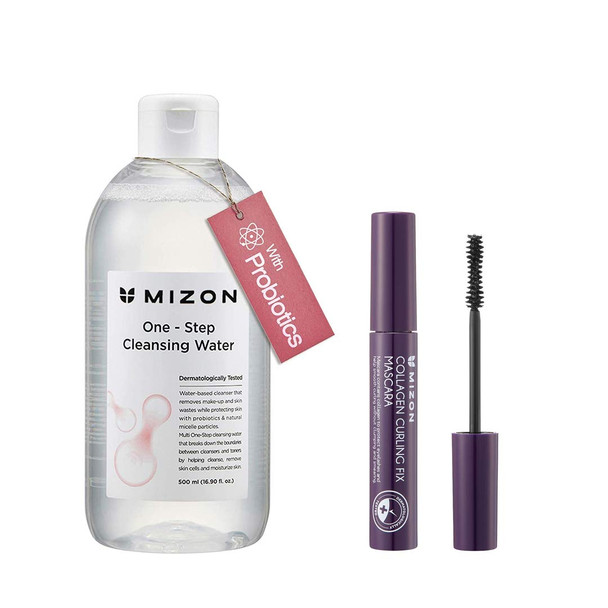 Mizon One Step Cleansing Water, Korean Micellar Water with Probiotics, Gentle and Effective Face Wash, Makeup Remover, Nourishing and Hydrating, Soft Texture for Sensitive Skin (& Mascara)