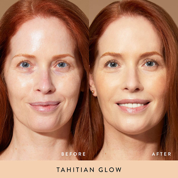 LAURA GELLER NEW YORK Baked Face & Body Frosting 2 Oz Tahitian Glow Bronzer Powder + Full Face Powder Makeup Brush - Even Application and Blending