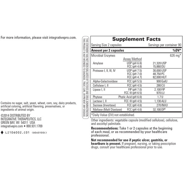 Similase BV 180 Capsules - Integrative Therapeutics