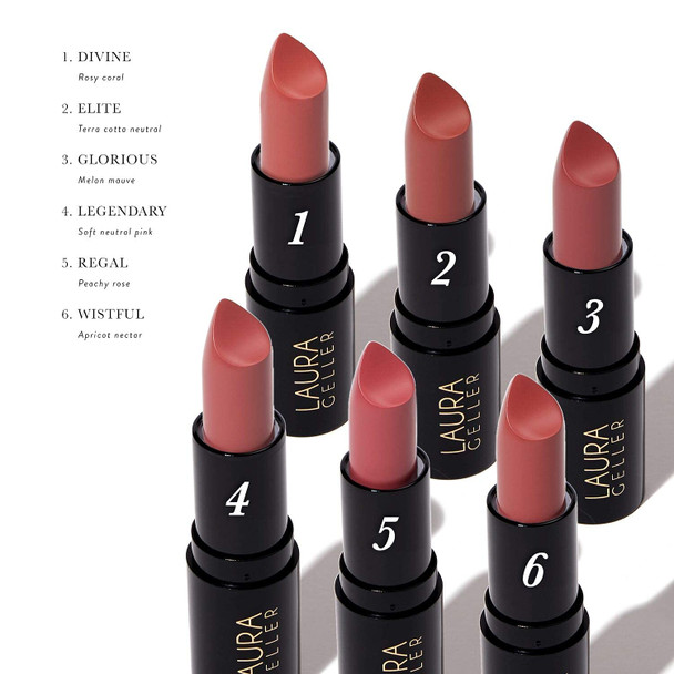 LAURA GELLER NEW YORK Modern Classic Lipstick, Luxurious Creamy Soft Moisturizing Lip Color, 1 Oz, Wistful