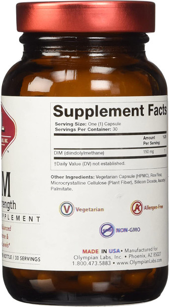 Olympian Labs DIM Extra Strength - 30 Vegetarian Capsules