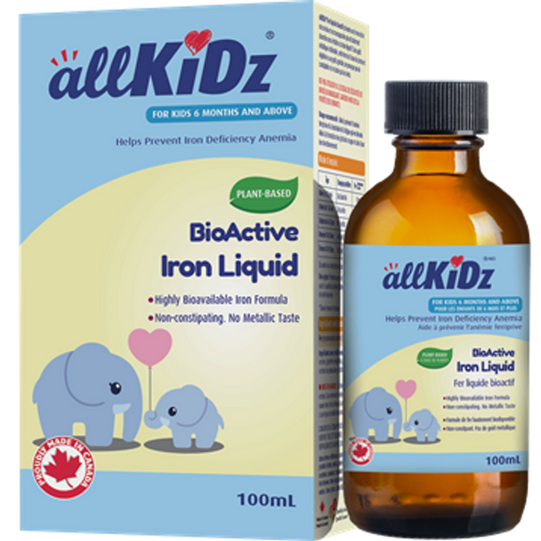 allKiDz - BioActive Iron Liquid 3.4 fl oz