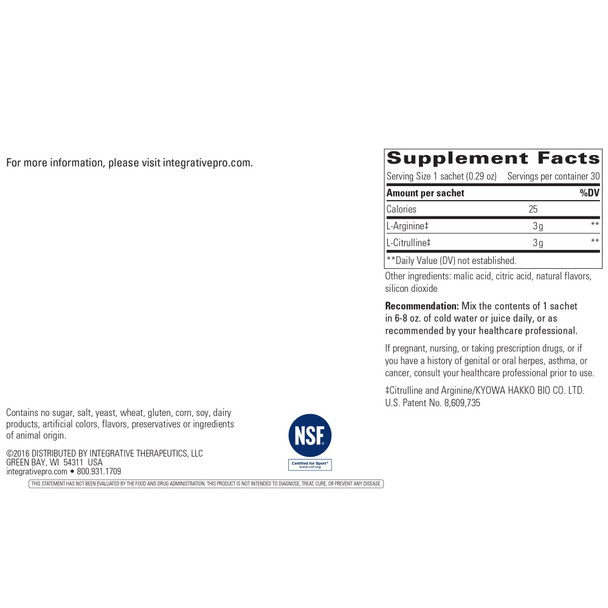 Vasophil Sour Apple 30 Sachets - Integrative Therapeutics