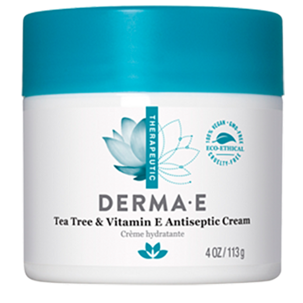 DermaE Natural Bodycare - Tea Tree & Vitamin E Cream 4 oz