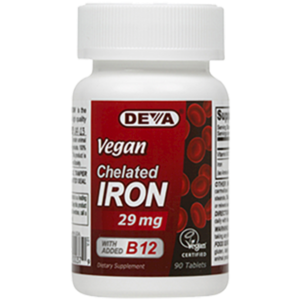 Deva Nutrition LLC - Vegan Chelated Iron 29 mg 90 Tablets