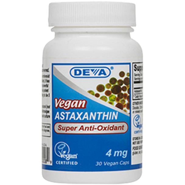 Deva Nutrition LLC - Vegan Astaxanthin 4 mg 30 Veggie Capsules