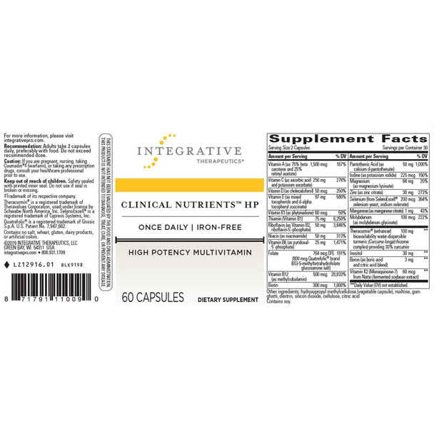 Clinical Nutrients™ HP 60 Capsules - Integrative Therapeutics