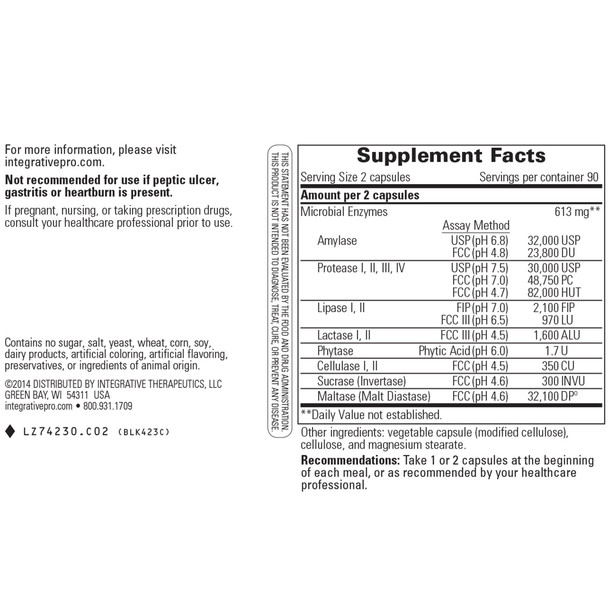 Integrative Therapeutics - Similase - 180 Veg Capsules