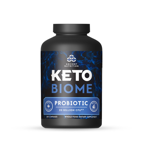Ancient Nutrition KetoBIOME Probiotic Supplement, 180 Capsules