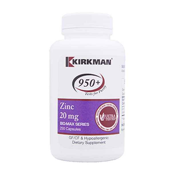 Kirkman Labs - Zinc 20 mg 250 Capsules