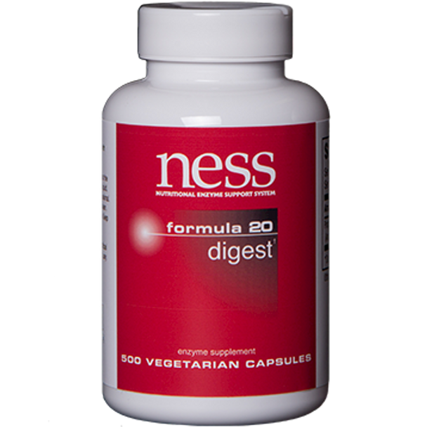 Ness Enzymes - Digest Formula 20 500 Veggie Capsules