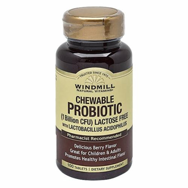 Probiotic Chewable 100 Tabs By Windmill Health Products