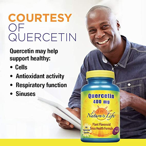 Nature's Life, Quercetin, 400 mg, 100 Vegetarian Capsules