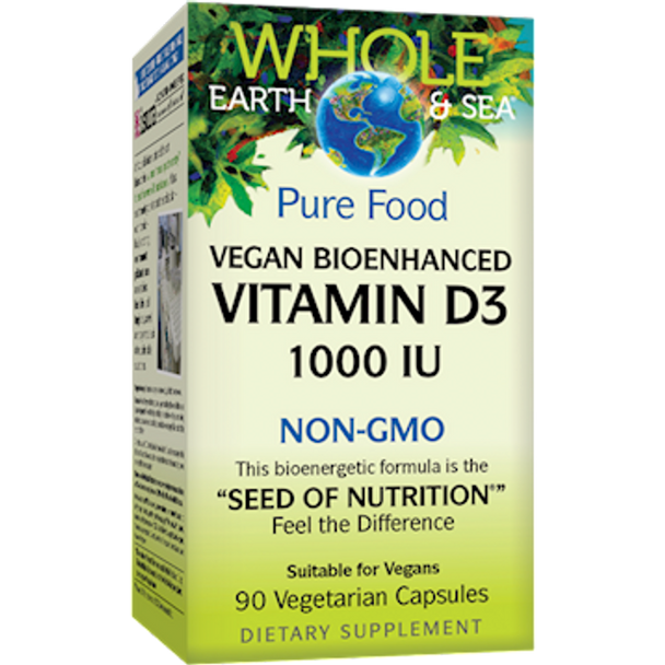 Whole Earth and Sea - Natural Factors - Vitamin D3 1000 IU 90 Veggie Capsules