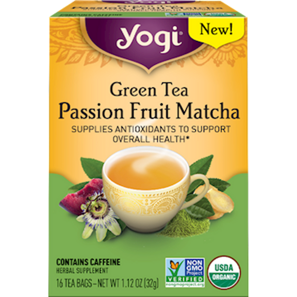 Yogi Teas - Green Tea Passion Frt Matcha 16 Tea Bags