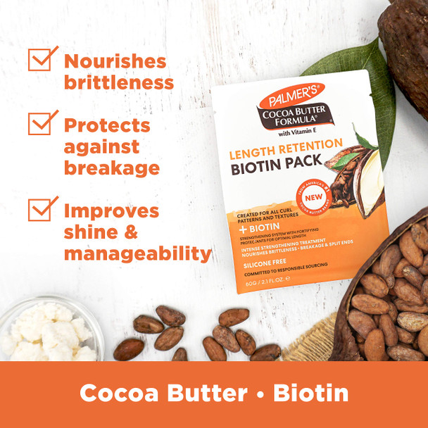 Palmer's Cocoa Butter & Biotin Length Retention Biotin Pack, 2.1 Ounce