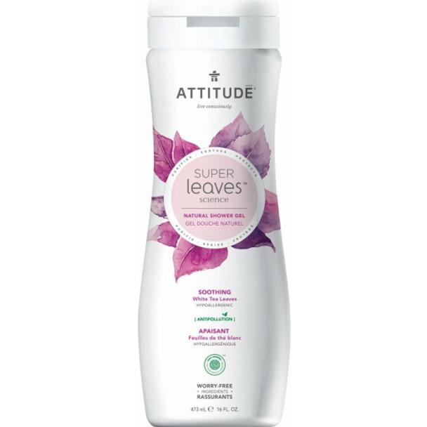 Attitude Super Leaves Shower Gel White Tea Leaves Gentle, dermatologically tested cleanser Attitude Super Leaves Shower Gel White Tea Leaves Gentle, dermatologically tested cleanser