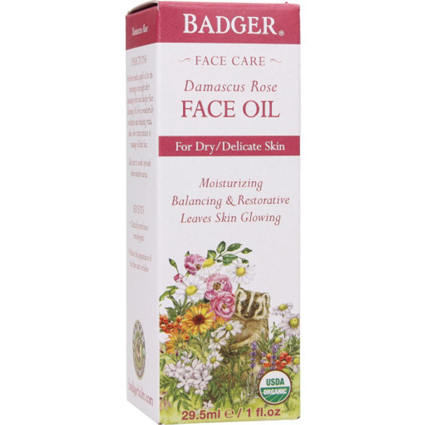 Badger Balm Damascus Rose Antioxidant Face Oil Protective care for dry & sensitive skin